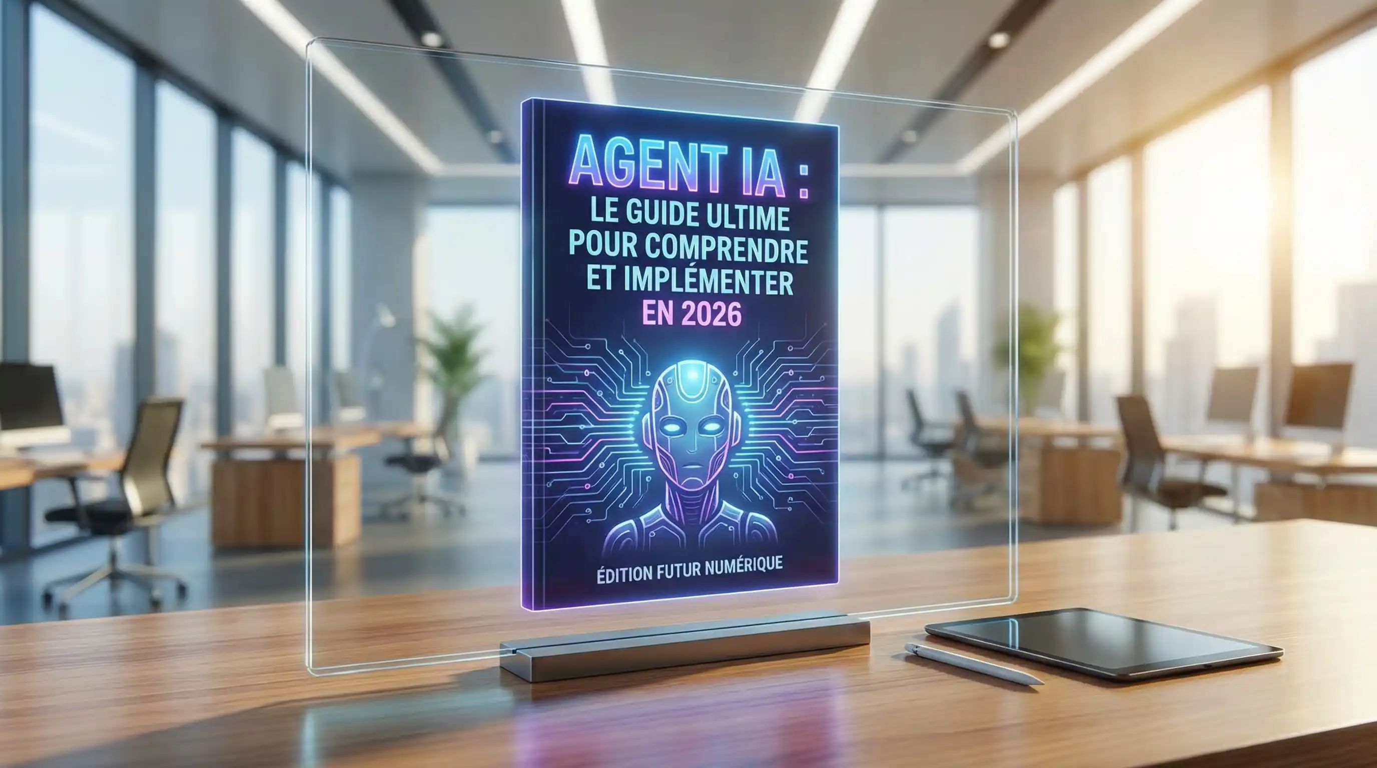 Schéma d'un agent IA autonome avec ses composants : cerveau, outils, mémoire et planification