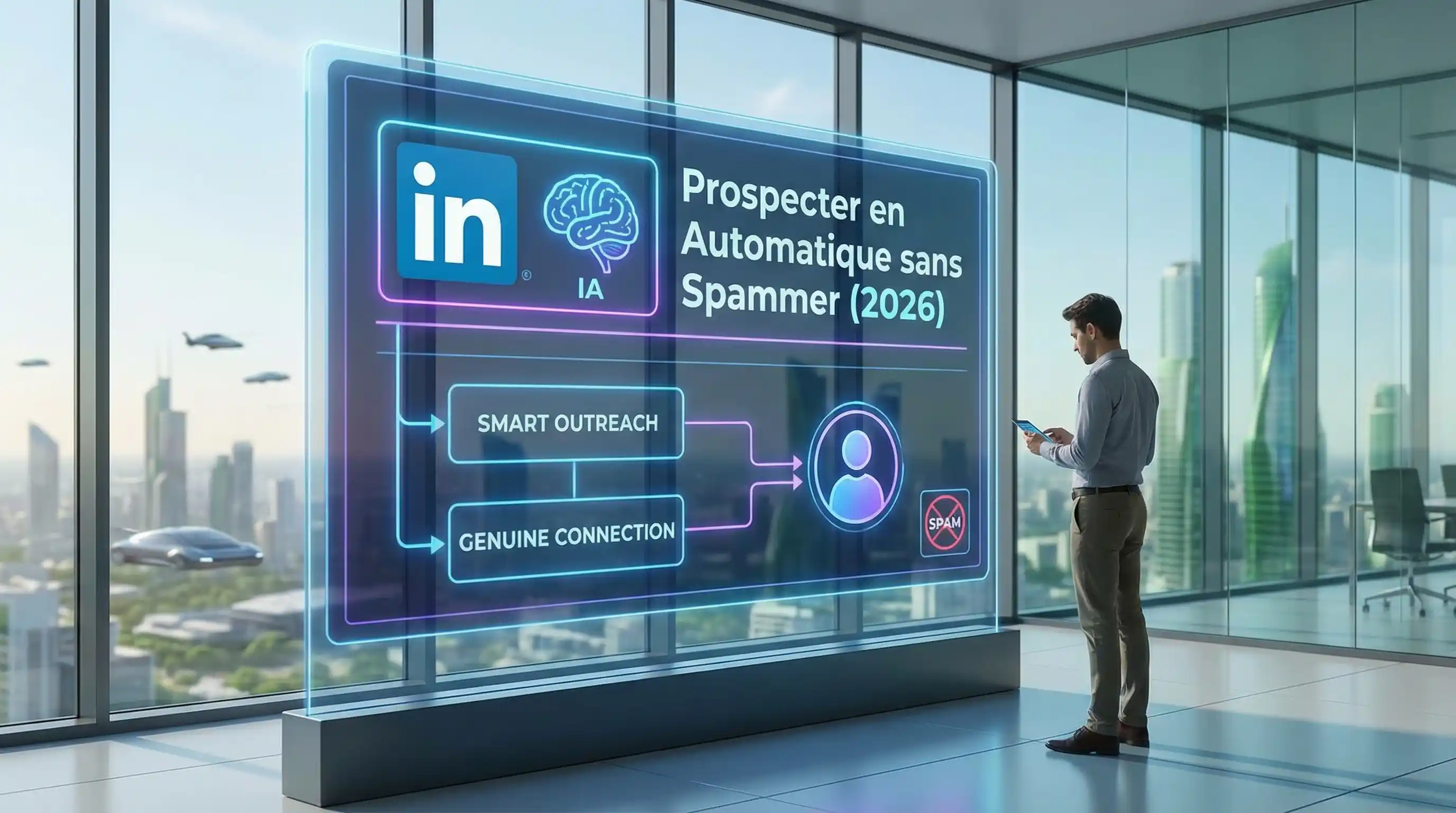 Workflow de prospection LinkedIn automatisée par IA en 4 étapes