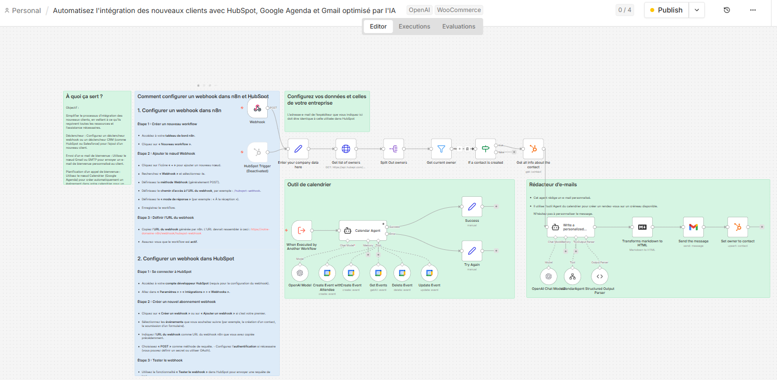Workflow n8n - Onboarding client automatise